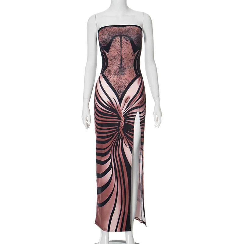 3D Goddess Maxi Dress